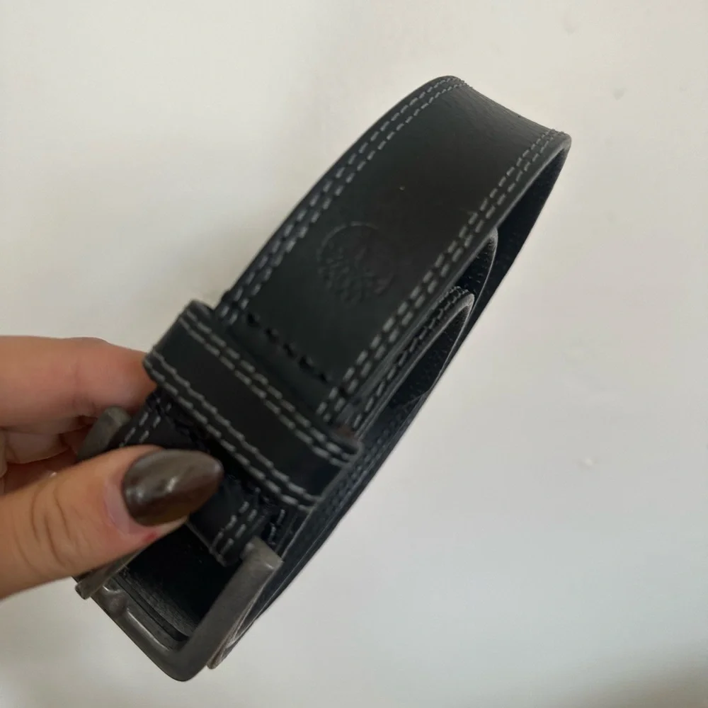 Timberland Black Leather Belt Size 34